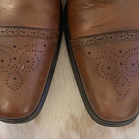 To Boot New York Connors Dark Brown Medallion Cap Toe Dress Shoes 10 1/2 - Picture 5 of 13